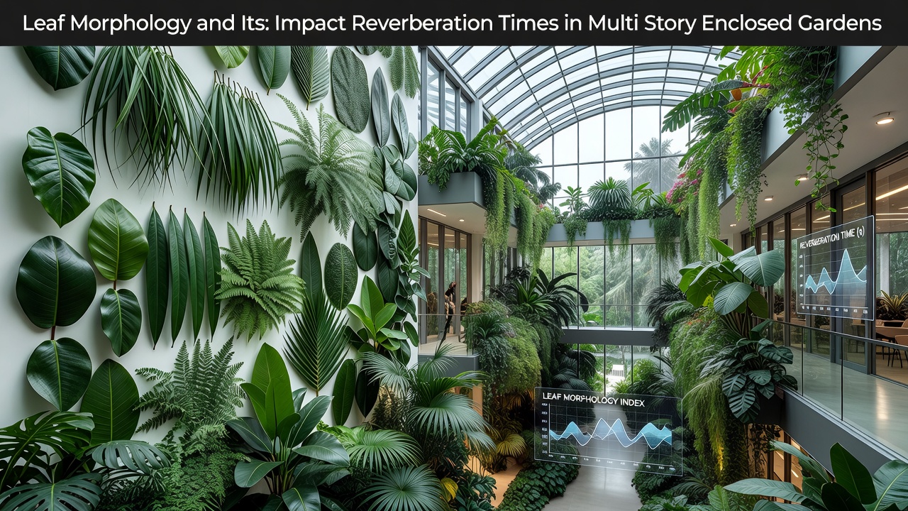 Leaf Morphology and Its Impact on Reverberation Times in Multi-Story Enclosed Gardens